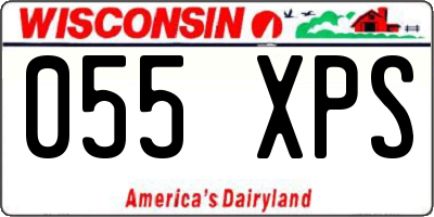 WI license plate 055XPS