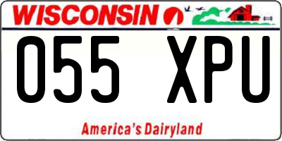 WI license plate 055XPU