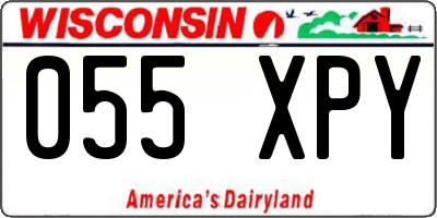 WI license plate 055XPY