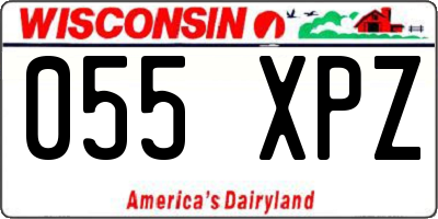 WI license plate 055XPZ