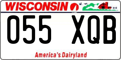 WI license plate 055XQB