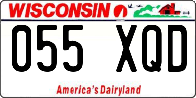 WI license plate 055XQD