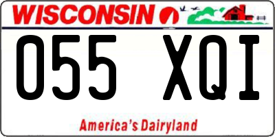 WI license plate 055XQI