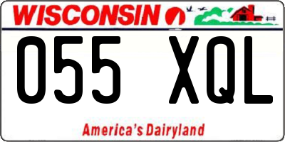 WI license plate 055XQL