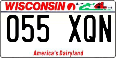 WI license plate 055XQN