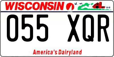 WI license plate 055XQR