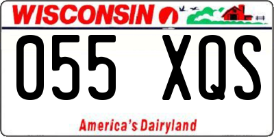 WI license plate 055XQS