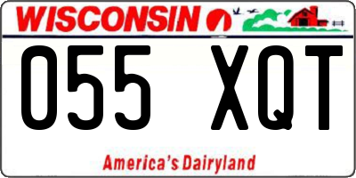 WI license plate 055XQT