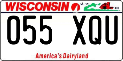 WI license plate 055XQU