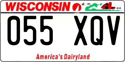 WI license plate 055XQV