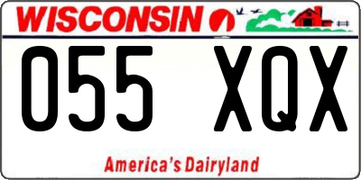 WI license plate 055XQX
