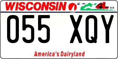 WI license plate 055XQY