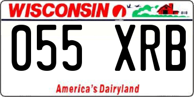 WI license plate 055XRB
