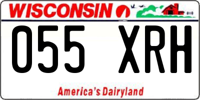 WI license plate 055XRH
