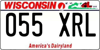 WI license plate 055XRL
