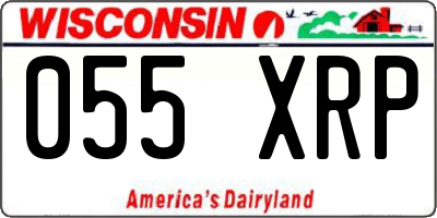 WI license plate 055XRP