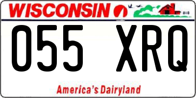 WI license plate 055XRQ