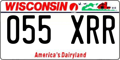 WI license plate 055XRR