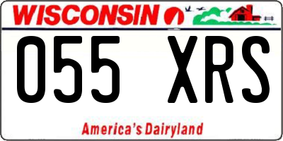 WI license plate 055XRS