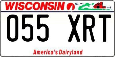 WI license plate 055XRT