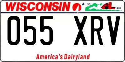 WI license plate 055XRV