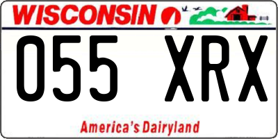 WI license plate 055XRX