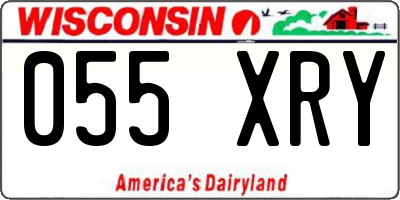 WI license plate 055XRY