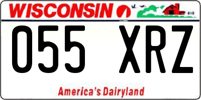 WI license plate 055XRZ