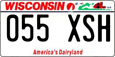WI license plate 055XSH
