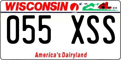 WI license plate 055XSS