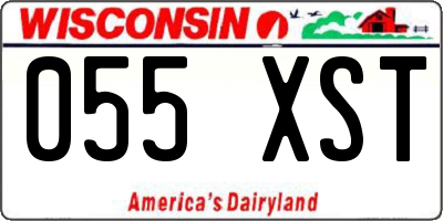 WI license plate 055XST