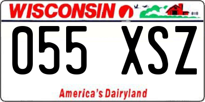 WI license plate 055XSZ