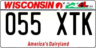 WI license plate 055XTK