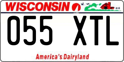 WI license plate 055XTL