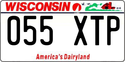 WI license plate 055XTP