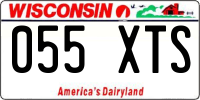 WI license plate 055XTS