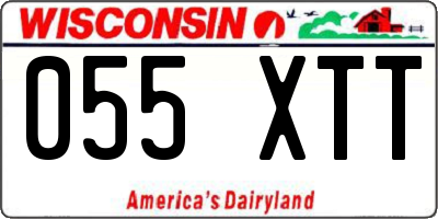 WI license plate 055XTT