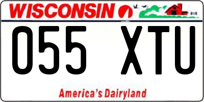 WI license plate 055XTU