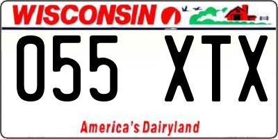 WI license plate 055XTX
