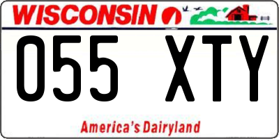 WI license plate 055XTY