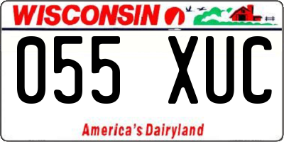 WI license plate 055XUC