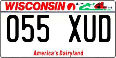 WI license plate 055XUD