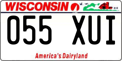 WI license plate 055XUI