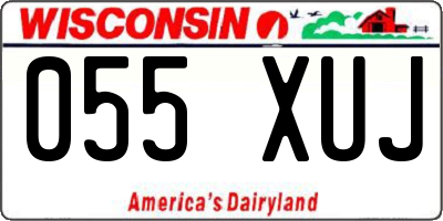WI license plate 055XUJ