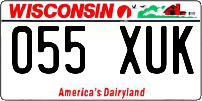 WI license plate 055XUK