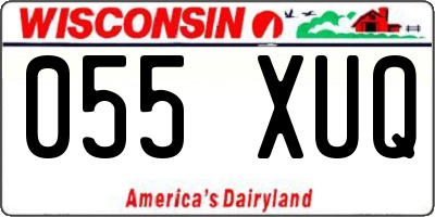 WI license plate 055XUQ