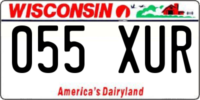 WI license plate 055XUR