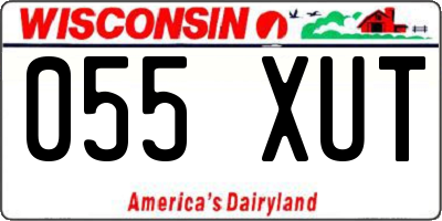WI license plate 055XUT