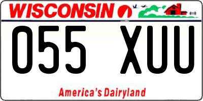 WI license plate 055XUU