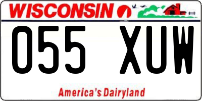 WI license plate 055XUW